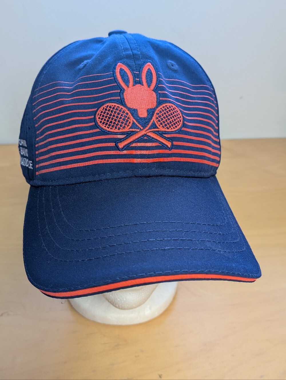 PSYCHO BUNNY Unisex Hat Tennis Hat Activewear Adjustable Strap Navy Blue